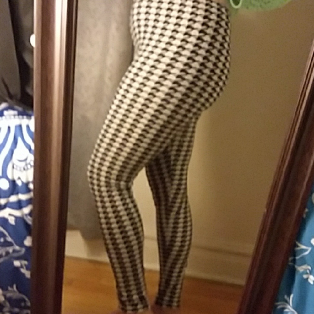 PLUS size herringbone houndstooth leggings 27" - Picture 4 of 6